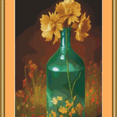 Green bottle cross stitch pattern - Thumbnail 4