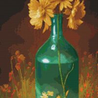 Green Bottle Cross Stitch Pattern - Thumbnail 1