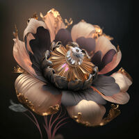 Golden Flower Cross Stitch Pattern - Thumbnail 2