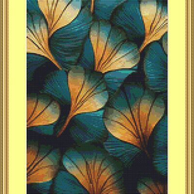 Gingko leaves cross stitch pattern - Thumbnail 3
