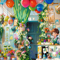 Flower Shop Cross Stitch Pattern - Thumbnail 2