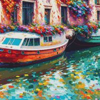 Flower Boats Cross Stitch Pattern - Thumbnail 1