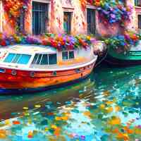 Flower Boats Cross Stitch Pattern - Thumbnail 2