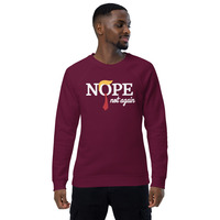 Nope not again Unisex organic raglan sweatshirt - Thumbnail 7