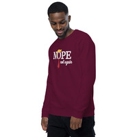 Nope not again Unisex organic raglan sweatshirt - Thumbnail 11