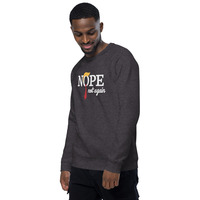 Nope not again Unisex organic raglan sweatshirt - Thumbnail 18