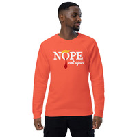 Nope not again Unisex organic raglan sweatshirt - Thumbnail 21
