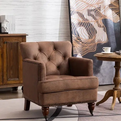 Living leisure upholstered fabric club chair - w21268688