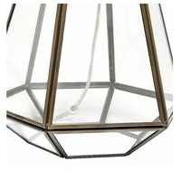 Lalia Home Transparent Triagonal Table Lamp, Brass - LHT-4009-BR - Thumbnail 7