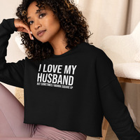 I love my husband but sometimes I wanna square up Crop Sweatshirt - Thumbnail 1