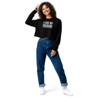 I love my husband but sometimes I wanna square up Crop Sweatshirt - Thumbnail 3