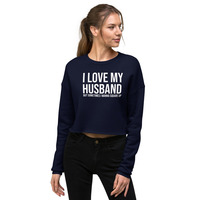 I love my husband but sometimes I wanna square up Crop Sweatshirt - Thumbnail 8