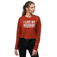 I love my husband but sometimes I wanna square up Crop Sweatshirt - Thumbnail 12