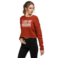 I love my husband but sometimes I wanna square up Crop Sweatshirt - Thumbnail 14