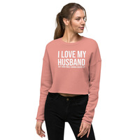 I love my husband but sometimes I wanna square up Crop Sweatshirt - Thumbnail 16