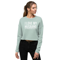 I love my husband but sometimes I wanna square up Crop Sweatshirt - Thumbnail 20
