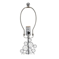 Lalia Home Lumiluxxe Tall Contemporary Crystal Glitz and Chrome Glam Table Lamp with White Fabric Rectangular Shade - LHT-3010-CH - Thumbnail 4