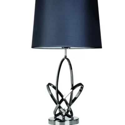 Elegant designs mod art polished chrome table lamp with shade - lt1006-chr - Thumbnail 3