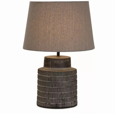 Table lamp 21"h terra cotta/linen - 85923ds - Thumbnail 2