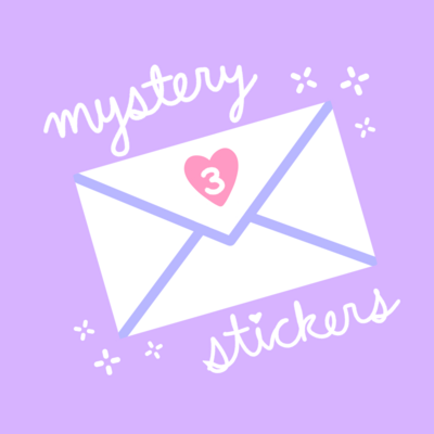 Mystery sticker 3 pack - waterproof, matte, scratch-resistant, kawaii stickers