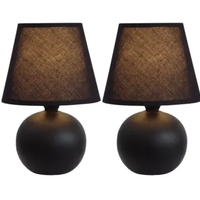 Simple Designs Mini Ceramic Globe Table Lamp 2 Pack Set - LT2008-BLU-2PK - Thumbnail 1