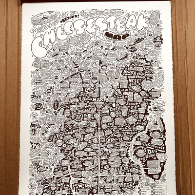 Philadelphia cheesesteak map 2nd ed. - (brown)