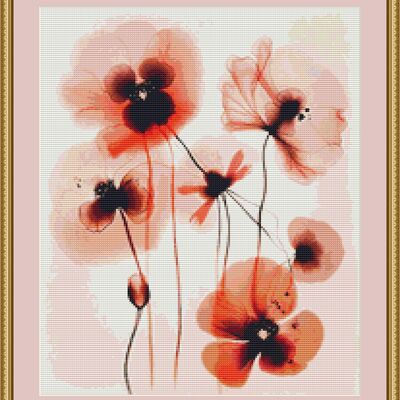 Ethereal flowers ii cross stitch pattern - Thumbnail 3
