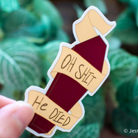 he's dead sticker - Thumbnail 1