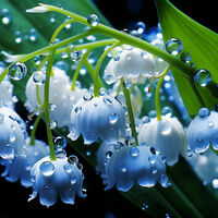 Dew On The Petals Cross Stitch Pattern - Thumbnail 1