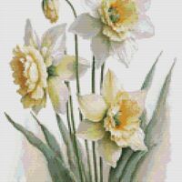 Daffodils Cross Stitch Pattern - Thumbnail 1