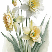 Daffodils Cross Stitch Pattern - Thumbnail 2