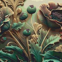 Colourful Poppies Cross Stitch Pattern - Thumbnail 1