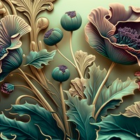 Colourful Poppies Cross Stitch Pattern - Thumbnail 2