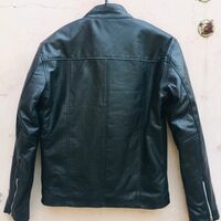Crafted Leather Men's Motorcycle Genuine Lambskin Leather Jacket Black Slim fit Biker jacket  - Thumbnail 1