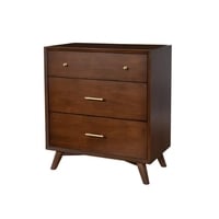 Flynn Mid Century Modern 3 Drawer Small Chest - 966WAL-04 - Thumbnail 2