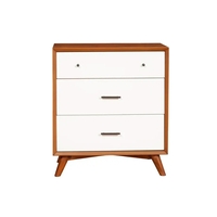Flynn 3 Drawer Two Tone Small Chest - 999-04 - Thumbnail 1
