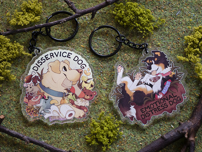 Disservice Dog Keychains