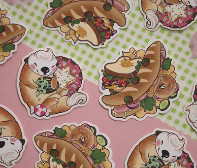 Pastry Animal Stickers