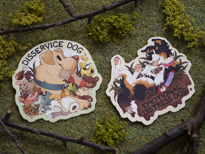 Disservice Dog Stickers