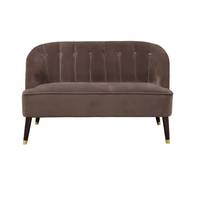 Deco Brown Button Tufted Upholstered Bench - 8172-2 - Thumbnail 2