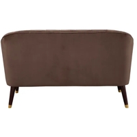 Deco Brown Button Tufted Upholstered Bench - 8172-2 - Thumbnail 3