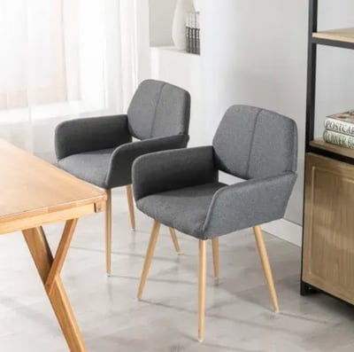 Room Accent Chairs Fabric Mid-Century Upholstered Side Seat Club Guest with Metal Legs Legs. - W21256799