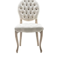 French Vintage Tufted Button Performance Fabric Dining Chair - W21236872 - Thumbnail 1