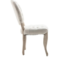 French Vintage Tufted Button Performance Fabric Dining Chair - W21236872 - Thumbnail 2