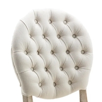 French Vintage Tufted Button Performance Fabric Dining Chair - W21236872 - Thumbnail 5
