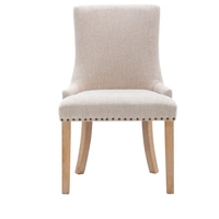 Fabric Dining Chairs Leisure Padded Chairs with Rubber Wood Legs - W21236781 - Thumbnail 1