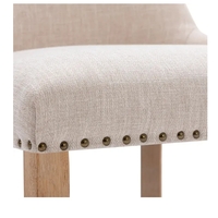 Fabric Dining Chairs Leisure Padded Chairs with Rubber Wood Legs - W21236781 - Thumbnail 5