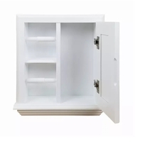 Haile Solid Wood Recessed Toilet Paper Holder with Cabinet - HAI-19-WHITE - Thumbnail 1