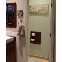 Haile Solid Wood Recessed Toilet Paper Holder with Cabinet - HAI-19-WHITE - Thumbnail 9