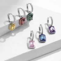 CZ fancy Dangle Earrings  - Thumbnail 1